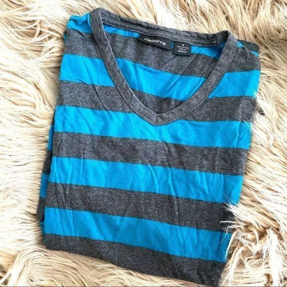 CLAIBORNE Striped Tshirt Sz Medium‎ - Picture 2 of 5